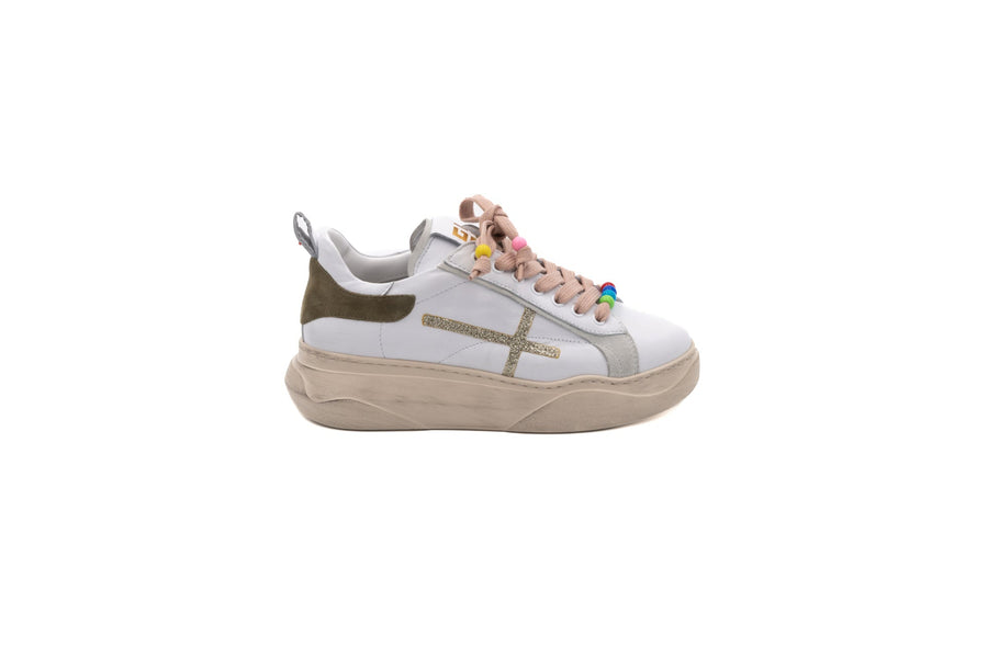 Gio Piu sneakers con dettagli colorati Giada 62D