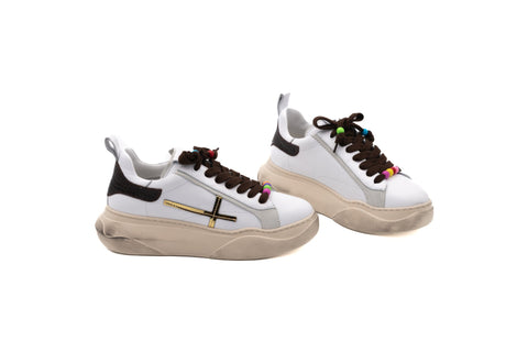 Gio Piu sneakers con dettagli colorati Giada 62G