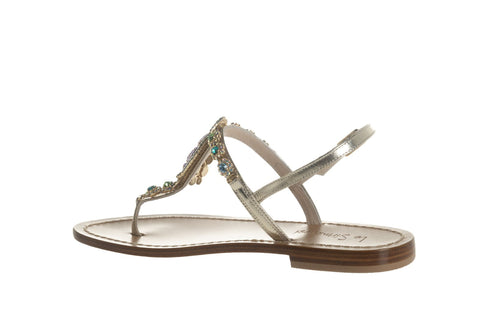 Le Sirmionesi sandalo infradito con pappagallo strass
