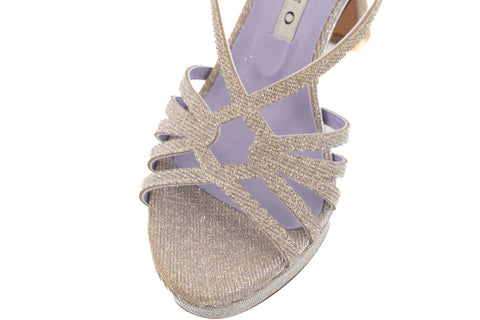 Albano sandali tacco in tessuto lurex 3304
